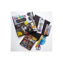 SET DE DIBUJO CARIOCA METALLIC POP UP CARD CREATOR 3D 17 PIEZAS