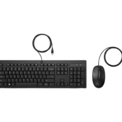 SET TECLADO + RATON HP COMBO 225 USB-A LONGITUD CABLE 180 CM COLOR NEGRO
