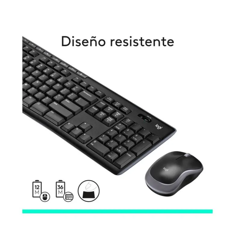 SET TECLADO + RATON LOGITECH MK270 INALAMBRICO NEGRO