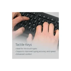 SET TECLADO Y RATON KENSINGTON KM100 EQ ECOLOGICO CON CABLE COLOR NEGRO