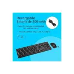 SET TECLADO Y RATON KENSINGTON KM270 EQ ECOLOGICO INALAMBRICO COLOR NEGRO