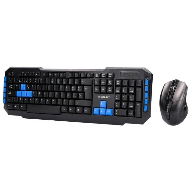 SET TECLADO Y RATON Q-CONNECT INALAMBRICO COMPATIBLE WINDOWS COLOR NEGRO