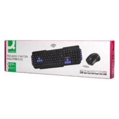 SET TECLADO Y RATON Q-CONNECT INALAMBRICO COMPATIBLE WINDOWS COLOR NEGRO