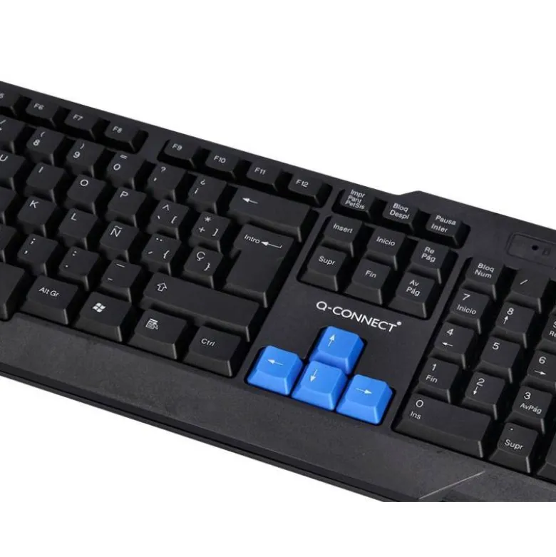 SET TECLADO Y RATON Q-CONNECT INALAMBRICO COMPATIBLE WINDOWS COLOR NEGRO
