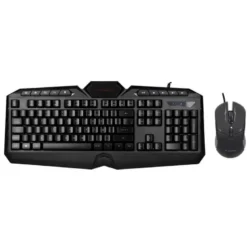SET TECLADO Y RATON Q-CONNECT GAMING CON CABLE E ILUMINACION LED COLOR NEGRO