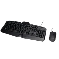 SET TECLADO Y RATON Q-CONNECT GAMING CON CABLE E ILUMINACION LED COLOR NEGRO