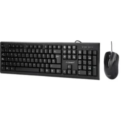 SET TECLADO Y RATON Q-CONNECT CON CABLE COLOR NEGRO