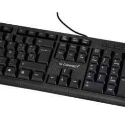 SET TECLADO Y RATON Q-CONNECT CON CABLE COLOR NEGRO