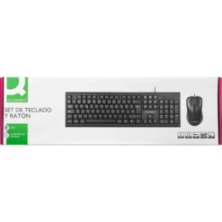 SET TECLADO Y RATON Q-CONNECT CON CABLE COLOR NEGRO