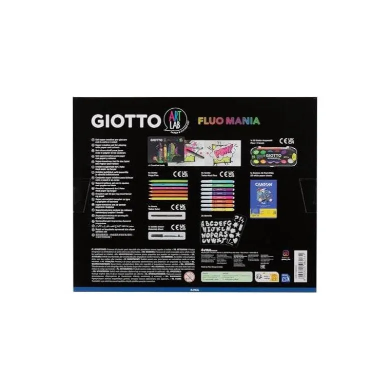SET CREATIVO GIOTTO ART LAB FLUO MANIA