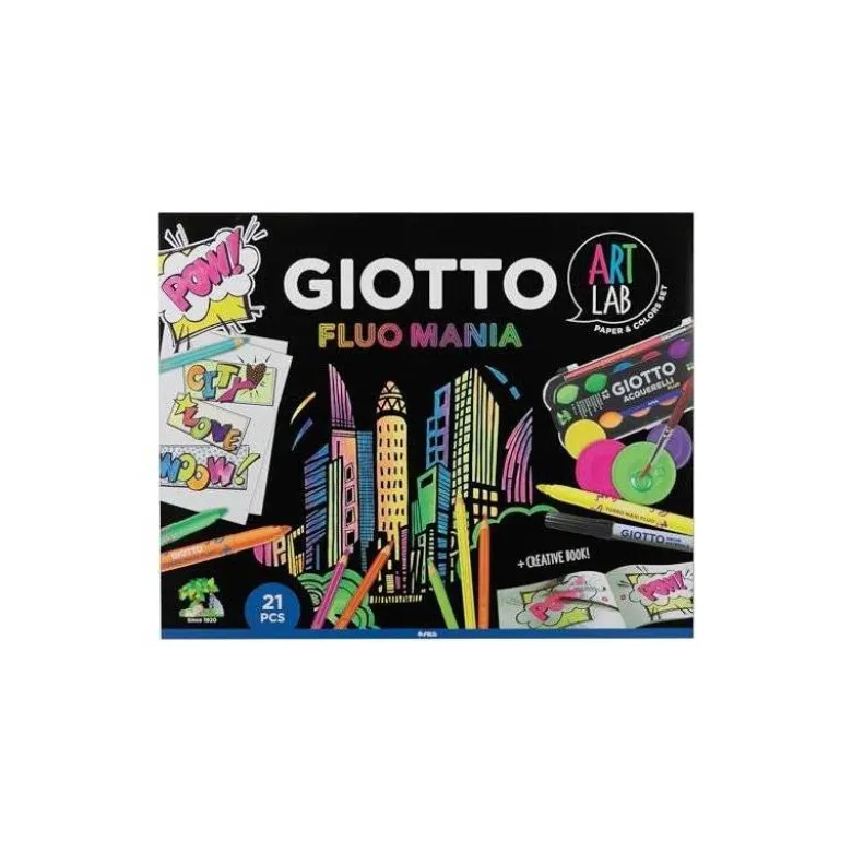 SET CREATIVO GIOTTO ART LAB FLUO MANIA