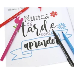 SET DE DIBUJO ALPINO INICIACION AL LETTERING 12 ROTULADORES PUNTA FINA Y PUNTA PINCEL COLORES SURTIDOS