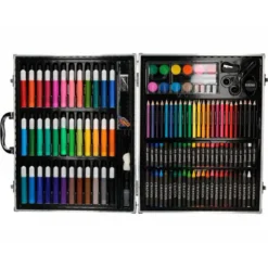 SET DE PINTURA LIDERPAPEL ALUMINIO 150 PIEZAS MALETIN 37,8X29,7X4,6 CM