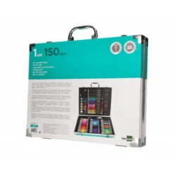 SET DE PINTURA LIDERPAPEL ALUMINIO 150 PIEZAS MALETIN 37,8X29,7X4,6 CM