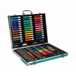 SET DE PINTURA LIDERPAPEL ALUMINIO 150 PIEZAS MALETIN 37,8X29,7X4,6 CM