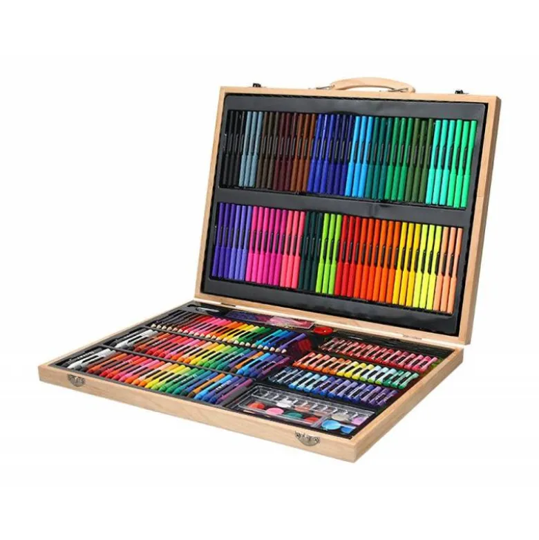 SET DE PINTURA LIDERPAPEL MADERA 245 PIEZAS MALETIN 49X36,6X4,5 CM
