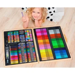 SET DE PINTURA LIDERPAPEL MADERA 245 PIEZAS MALETIN 49X36,6X4,5 CM