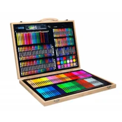 SET DE PINTURA LIDERPAPEL MADERA 245 PIEZAS MALETIN 49X36,6X4,5 CM