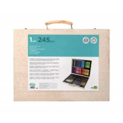 SET DE PINTURA LIDERPAPEL MADERA 245 PIEZAS MALETIN 49X36,6X4,5 CM