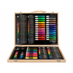 SET DE PINTURA LIDERPAPEL MADERA 168 PIEZAS MALETIN 39,3X30X4,8 CM