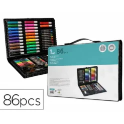 SET DE PINTURA LIDERPAPEL PLASTICO 86 PIEZAS 34X23X3,2 CM