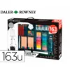 SET DE PINTURAS DALER ROWNEY 163 PIEZAS CON CABALLETE DE ALUMINIO PLEGABLE 500X70X727 MM