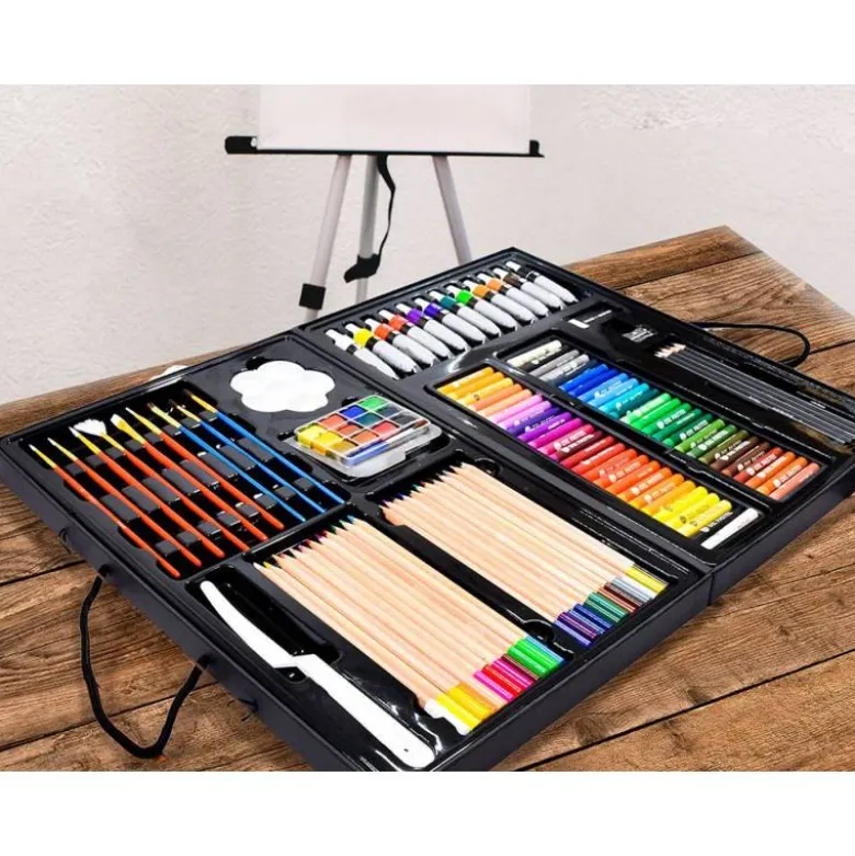 SET DE PINTURAS DALER ROWNEY 163 PIEZAS CON CABALLETE DE ALUMINIO PLEGABLE 500X70X727 MM