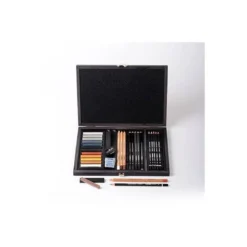 SET DIBUJO LYRA ESTUCHE DE MADERA CON 31 PIEZAS SURTIDAS