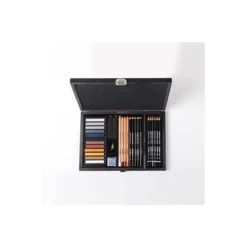 SET DIBUJO LYRA ESTUCHE DE MADERA CON 31 PIEZAS SURTIDAS