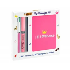 SET ESCRITURA BIC 1 CUATRO COLORES SHINE + 1 FLUORESCENTE GRIP PASTEL + 1 NOTEBOOK