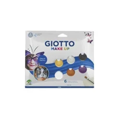 SET GIOTTO MAKE UP PINTURA FACIAL 6 BOTES 5 ML COLORES METALICOS