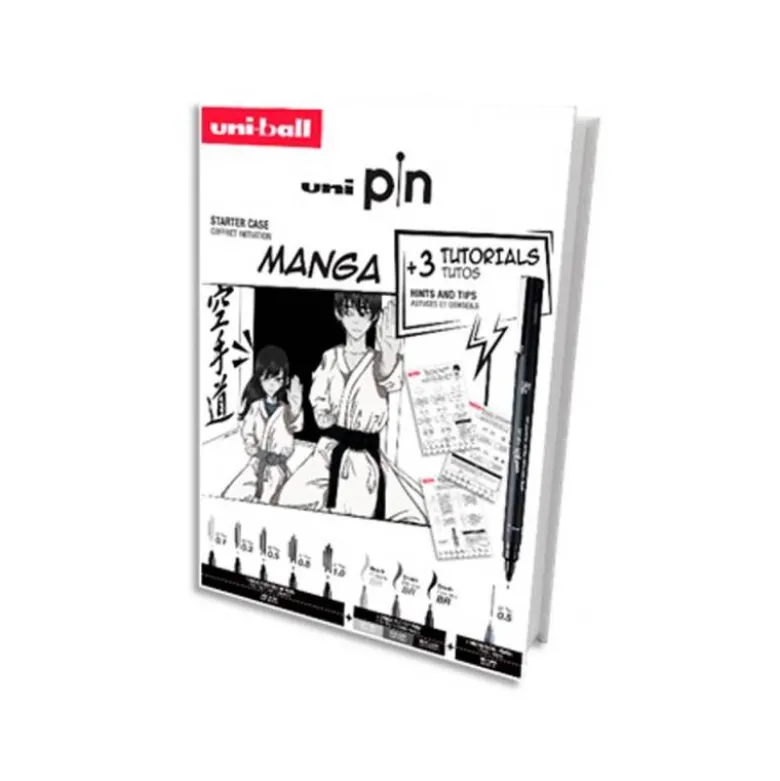 SET INICIACION ROTULADORES UNIBALL PIN MANGA STARTER N 1 BLISTER DE 8 UNIDADES