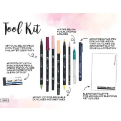 SET WATERCOLORING TOMBOW SET FLORAL 9 PIEZAS
