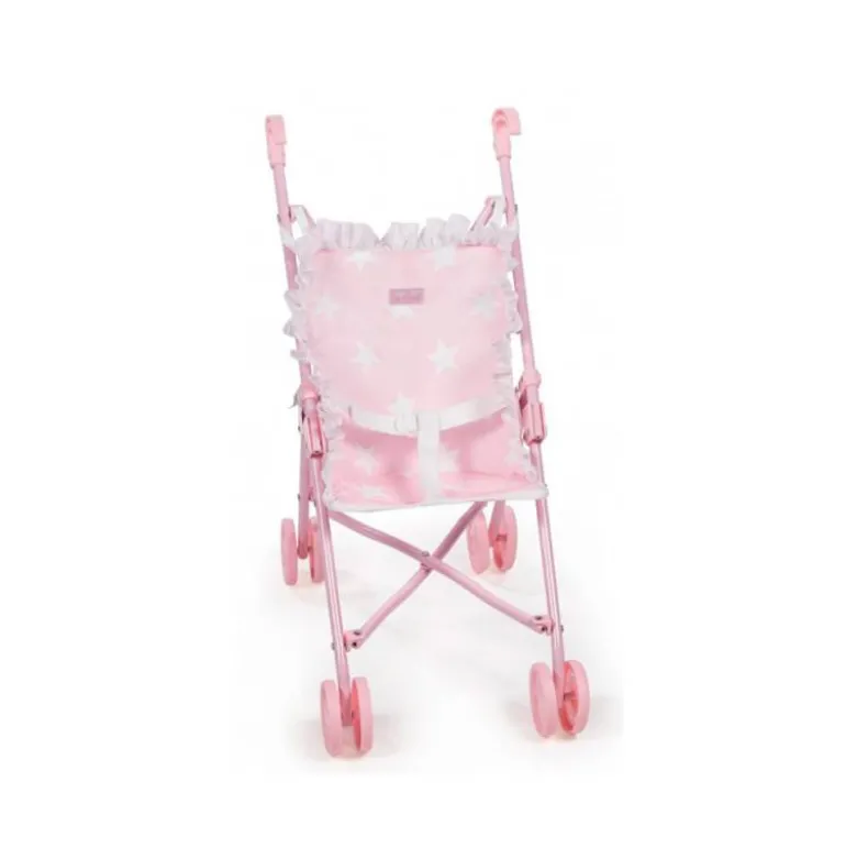 SILLA PEQUEÑA DE PASEO PARA MUÑECAS CARLOTA COLOR ROSA 550X270X410 MM
