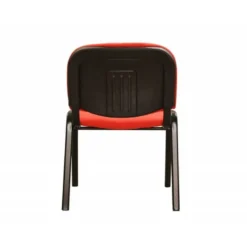 Silla apilable q-connect brazos cortos tapizada sin ruedas 910 mm alto 490 mm largo440 mm profundidad rojo