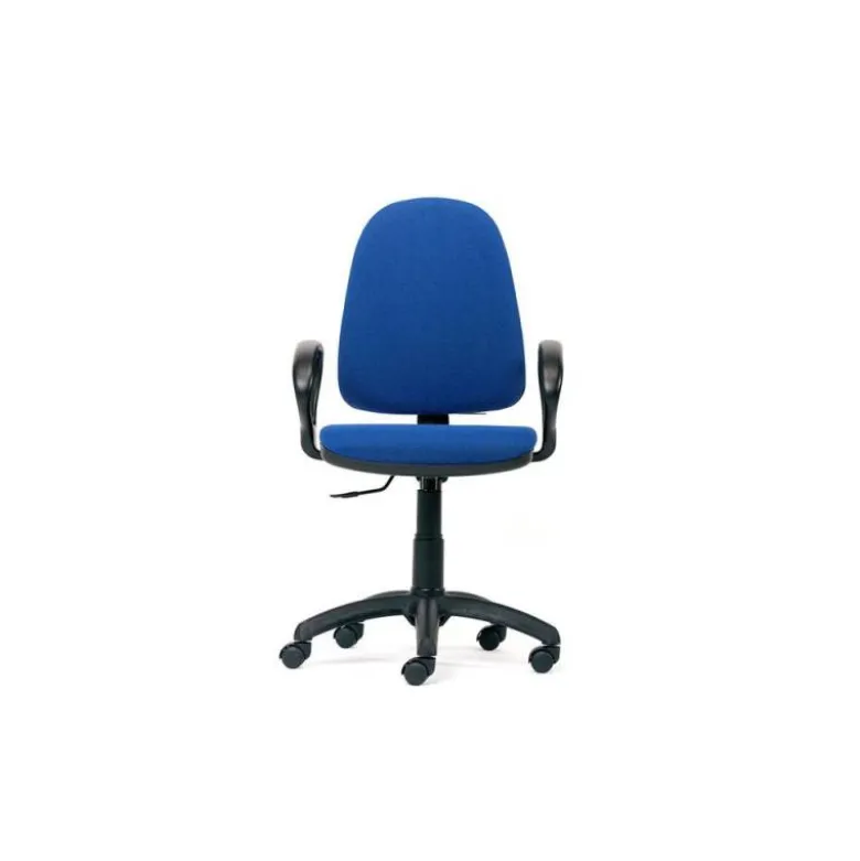 Silla de oficina con ruedas giratoria 360 Q-Connect respaldo medio azul