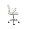 Silla giratoria pyc respaldo medio regulable en altura similpiel blanca 860+90x480x440 mm