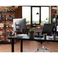SILLA GIRATORIA Q-CONNECT RESPALDO MEDIO DE SIMILPIEL REGULABLE EN ALTURA 980+100X630X625 MM COLOR