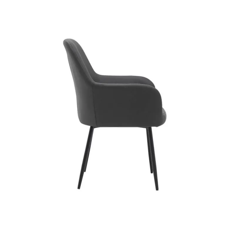 SILLA Q-CONNECT CONFIDENTE SIEMIONE BASE METALICA ALT MAX 820 ANC 570 PROF 580 COLOR GRIS OSCURO