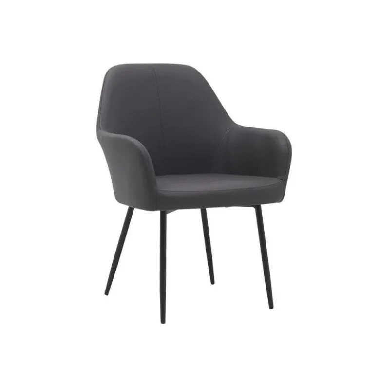 SILLA Q-CONNECT CONFIDENTE SIEMIONE BASE METALICA ALT MAX 820 ANC 570 PROF 580 COLOR GRIS OSCURO