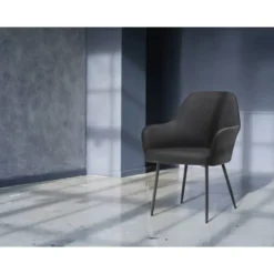 SILLA Q-CONNECT CONFIDENTE SIEMIONE BASE METALICA ALT MAX 820 ANC 570 PROF 580 COLOR GRIS OSCURO