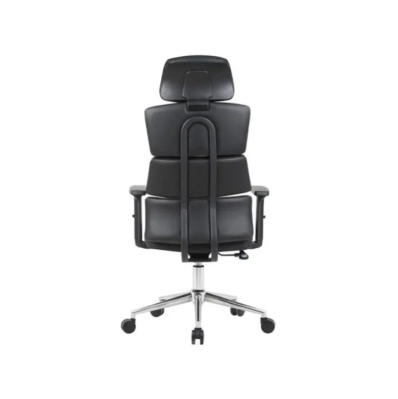 SILLA Q-CONNECT DIRECCION AUREA SIMILPIEL ALT MAX 1400 MM ANC 520 MM PROF 510 MM RUEDAS PREMIUM NEGRO