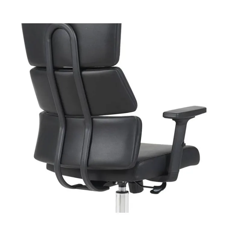 SILLA Q-CONNECT DIRECCION AUREA SIMILPIEL ALT MAX 1400 MM ANC 520 MM PROF 510 MM RUEDAS PREMIUM NEGRO