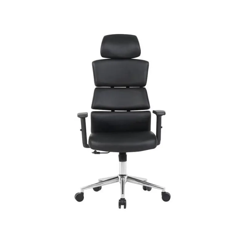 SILLA Q-CONNECT DIRECCION AUREA SIMILPIEL ALT MAX 1400 MM ANC 520 MM PROF 510 MM RUEDAS PREMIUM NEGRO