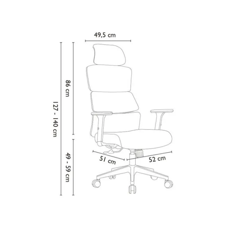 SILLA Q-CONNECT DIRECCION AUREA SIMILPIEL ALT MAX 1400 MM ANC 520 MM PROF 510 MM RUEDAS PREMIUM NEGRO