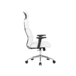 SILLA Q-CONNECT DIRECCION AUREA SIMILPIEL ALT MAX 1400 MM ANC 520 MM PROF 510 MM RUEDAS PREMIUM BLANCO