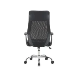 SILLA Q-CONNECT DIRECCION BERGAMO MALLA/SIMILPIEL ALT MAX 1210MM ANCH 520MM PROF 480MM RUEDAS PREMIUM NEGRO