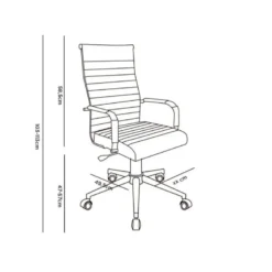 SILLA Q-CONNECT DIRECCION BOSA SIMIL PIEL BASE METALICA ALT MAX 1130 ANC 550 PROF 630 MM RUEDAS PREMIUM COLOR NEGRO