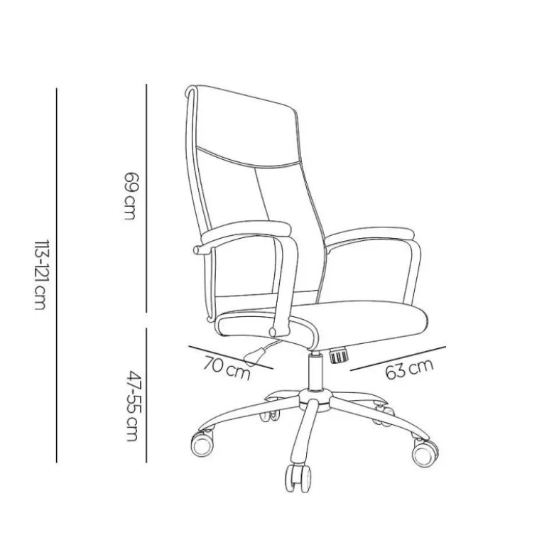 SILLA Q-CONNECT DIRECCION MODE NA SIMIL PIEL BASE METALICA ALT MAX 1210 ANC 630 PROF 650 MM RUEDAS PREMIUM COLOR CREMA