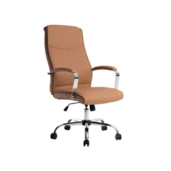 SILLA Q-CONNECT DIRECCION MODE NA SIMIL PIEL BASE METALICA ALT MAX 1210 ANC 630 PROF 650 MM RUEDAS PREMIUM COLOR CREMA